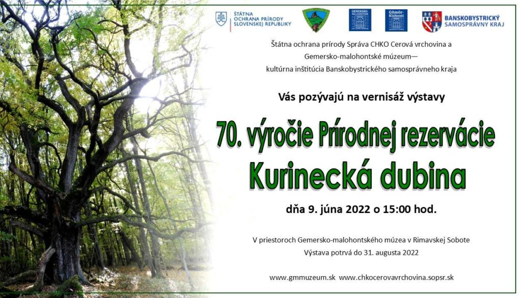 Kiállítás a Kurinci tölgyes természeti rezervátum megalakulásának 70. évfordulója alkalmából